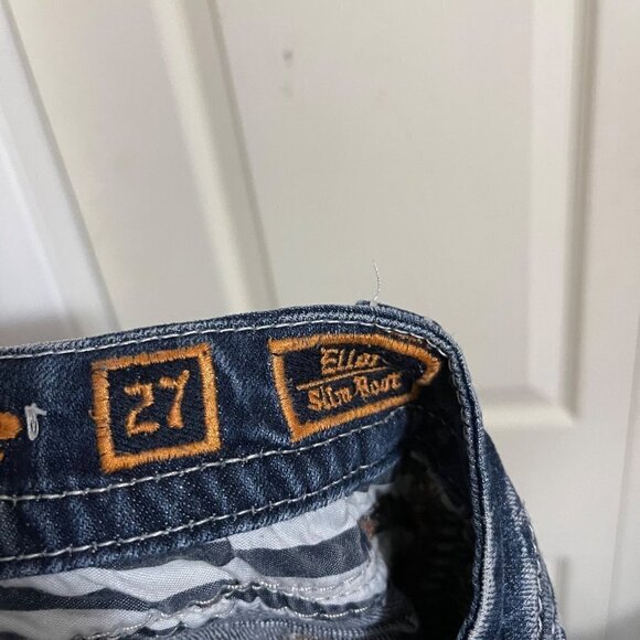 Rock Revival Womens Distressed Contrast Stitch Flap Pockets Ellor Slim Boot 27 - Picture 4 of 11